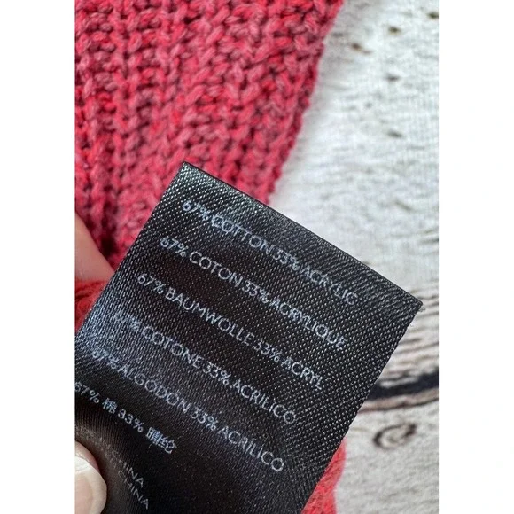 Urban Outfitters‎ Sweater Womens Size Slouchy Ribbed Cropped Cardigan Red - Picture 5 of 5